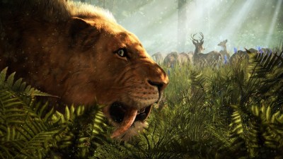 Ubisoft takes Far Cry back to the Stone Age, complete with wolly mammoths and sabretooth tigers.