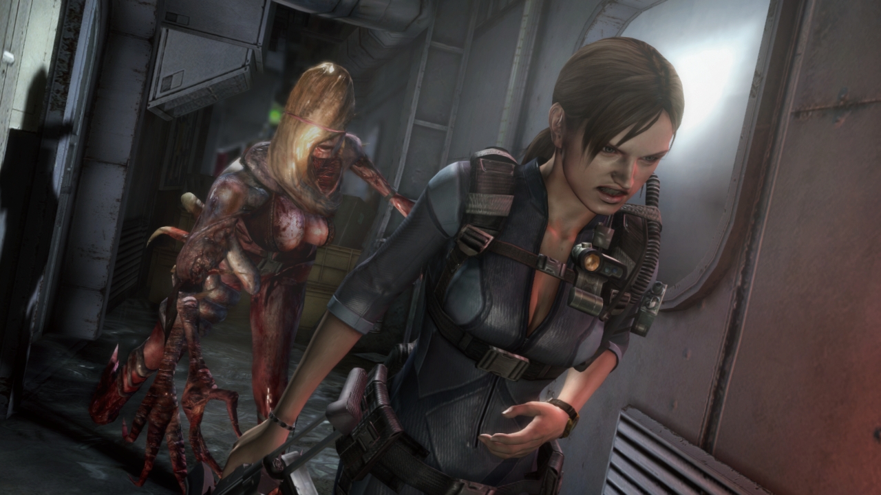 Resident Evil Revelation 2 screenshot of Claire Redfield