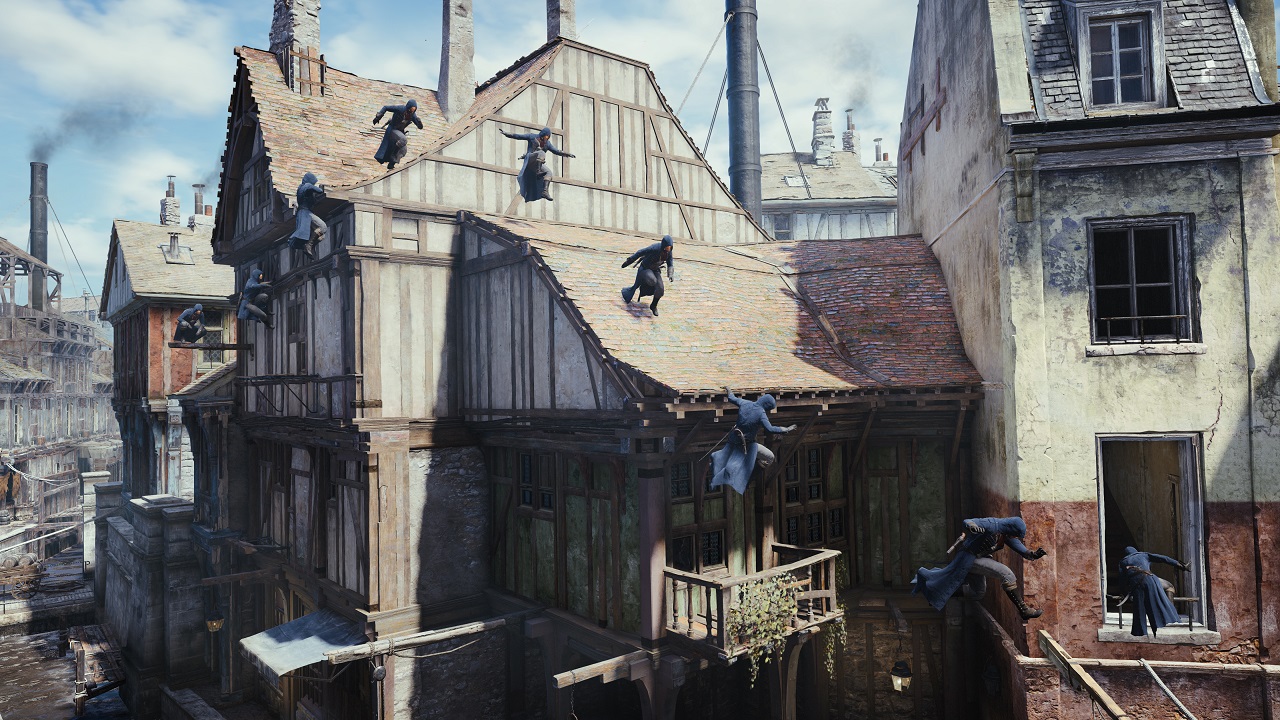 Assassin's Creed Unity rooftop pursuit