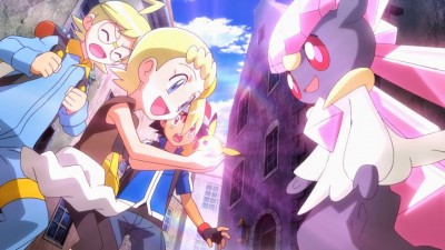 Diancie gives her new friend a diamond