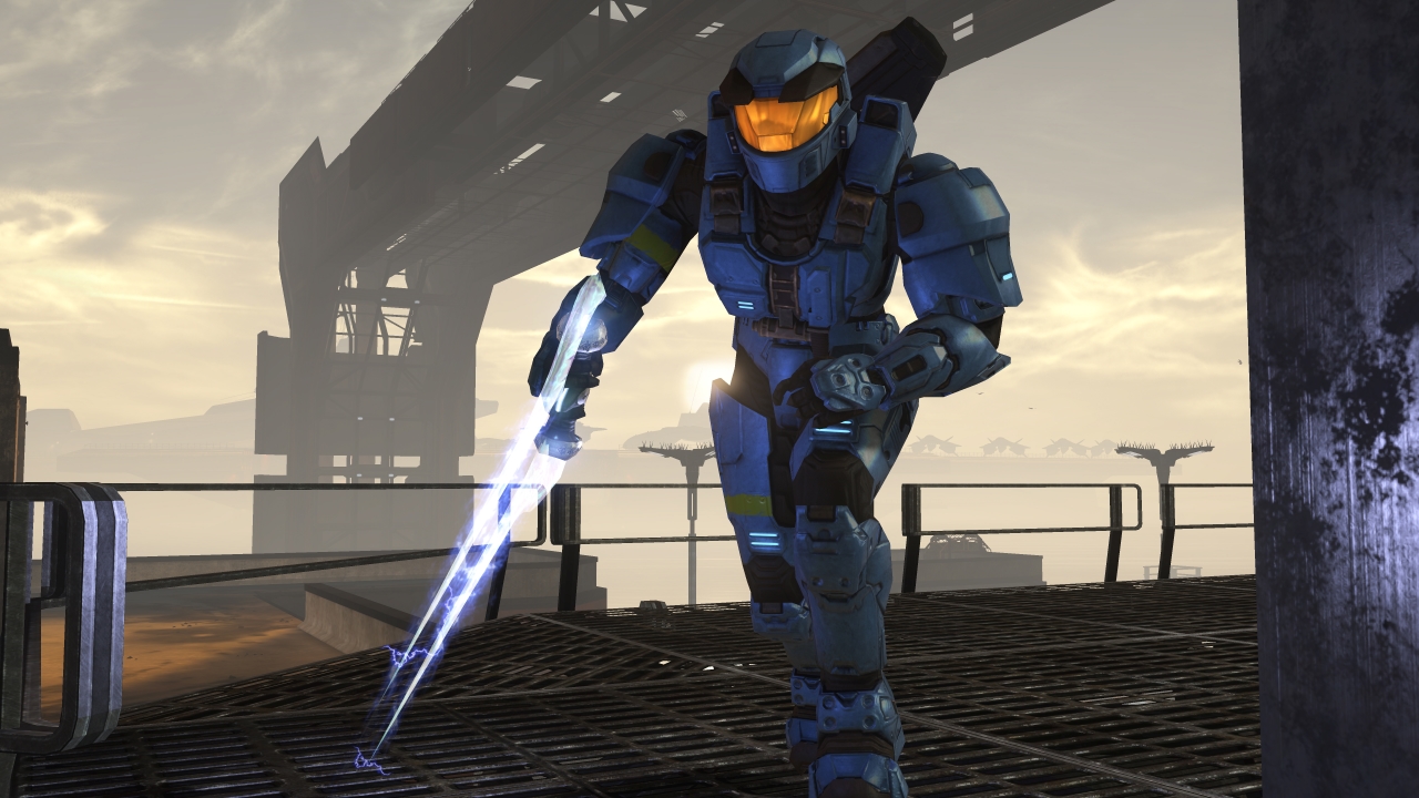 Spartan with laser sword