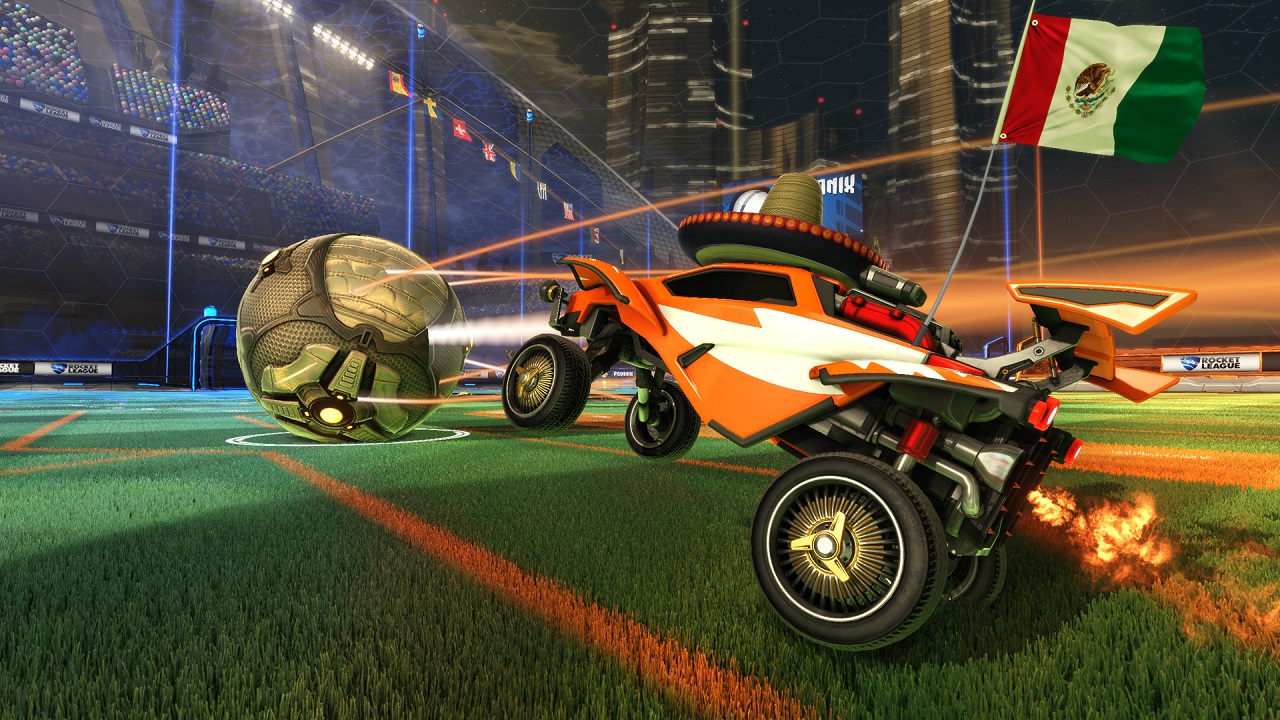 Promo image of a car in Rocket League