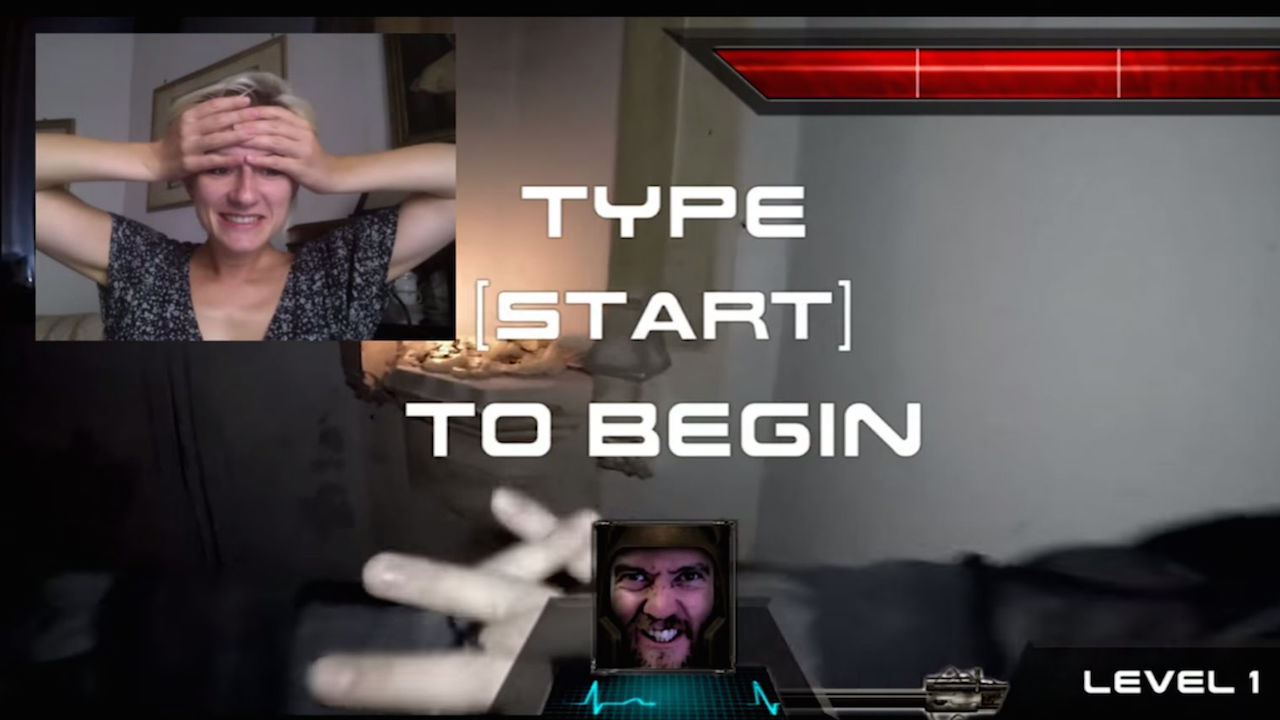 Chatroulette users playing a real life FPS