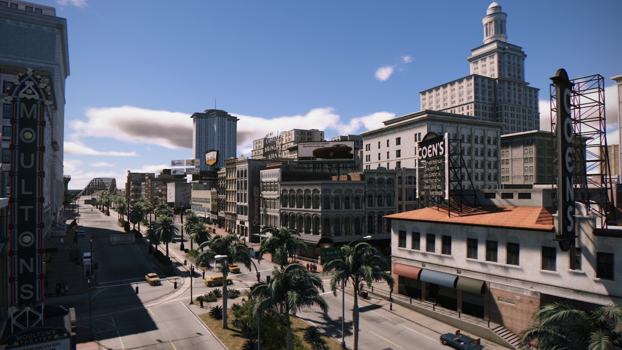 A cityscape from the upcoming Mafia game.